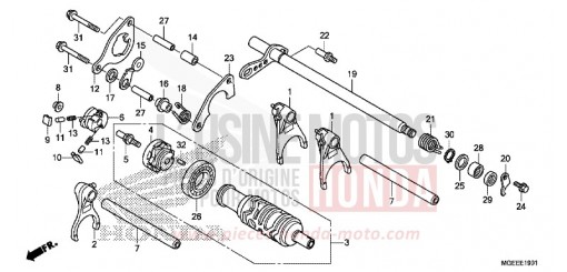 BARILLET DE SELECTION (VFR1200F) VFR1200FF de 2015
